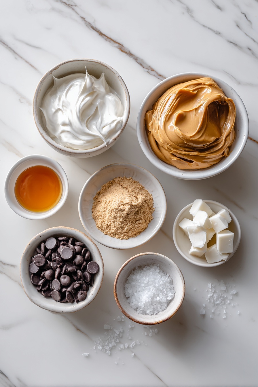 High Protein Frozen Peanut Butter Greek Yogurt Bites Recipe - Ingredients