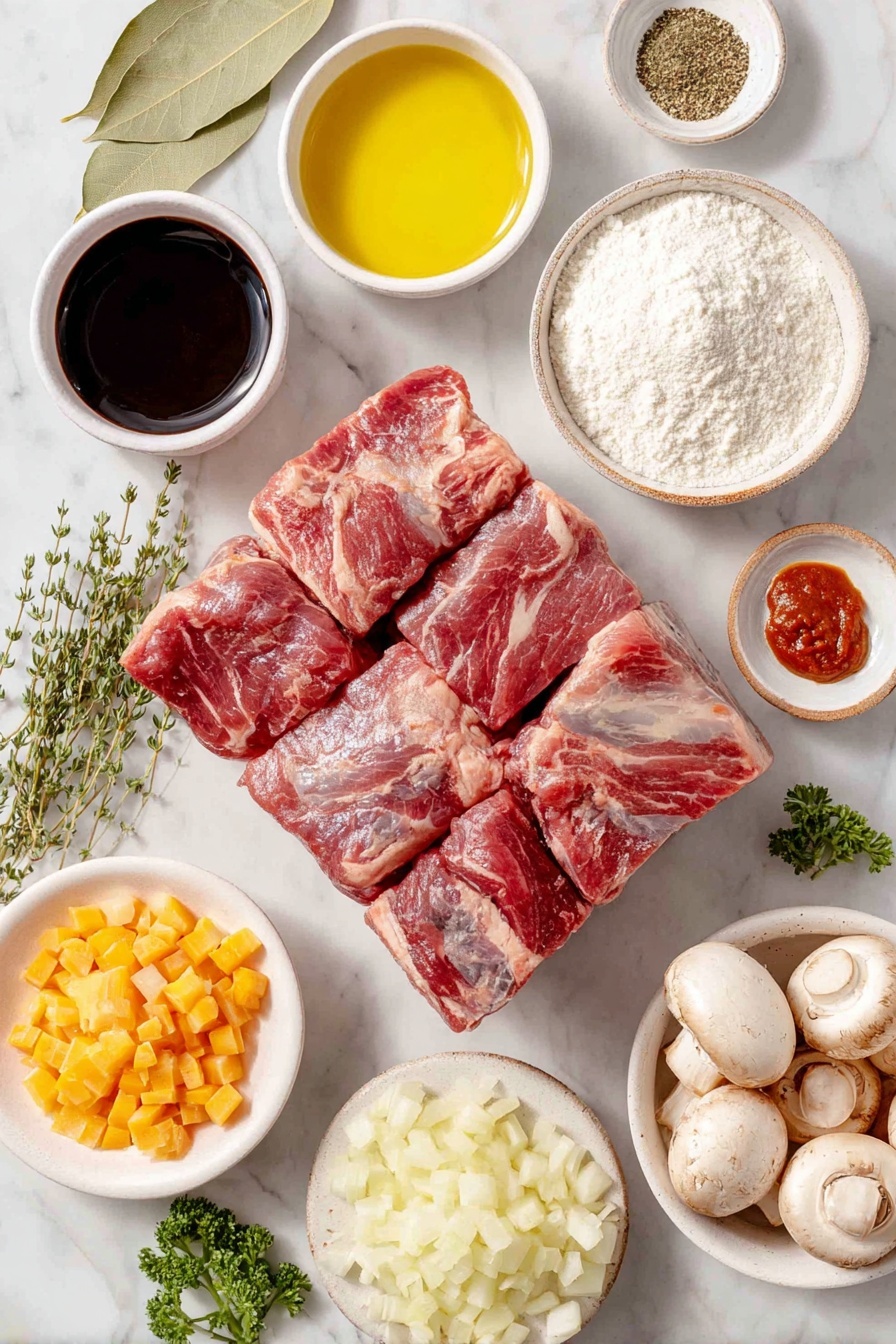 Hearty Classic Beef Bourguignon with Mushrooms and Pearl Onions Recipe - Ingredients