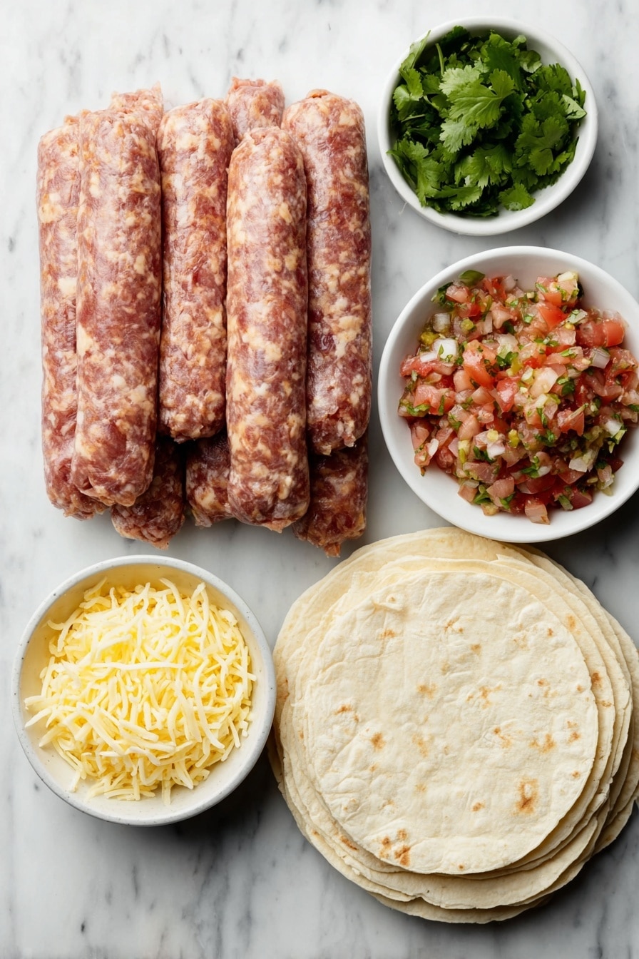 Queso Fundido with Chorizo, Green Chilis, and Fresh Toppings Recipe - Ingredients
