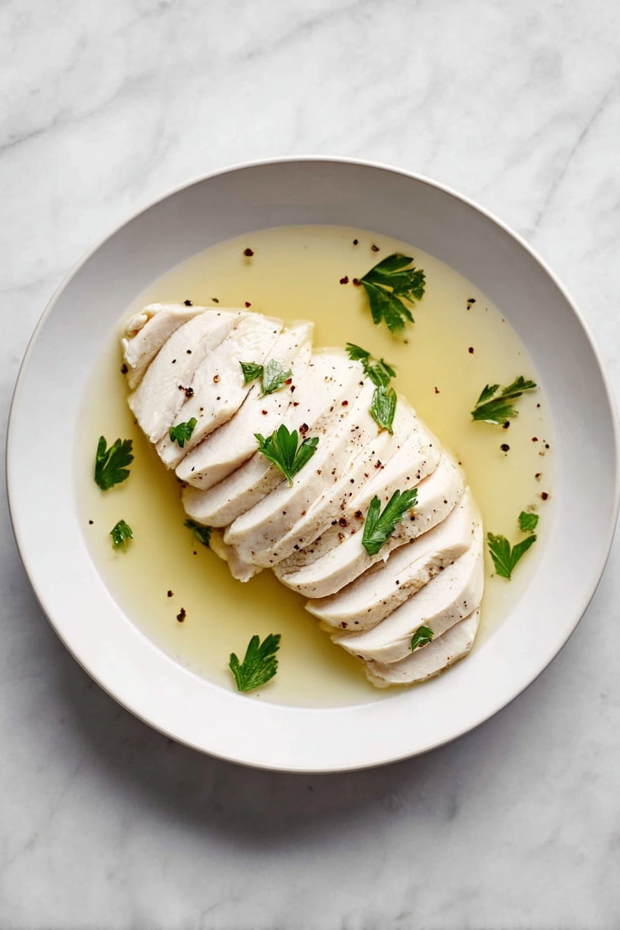Perfect Poached Chicken Breast Recipe - Serving