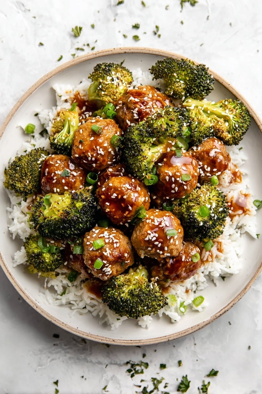 Frozen Teriyaki Chicken Meatballs Recipe - Serving