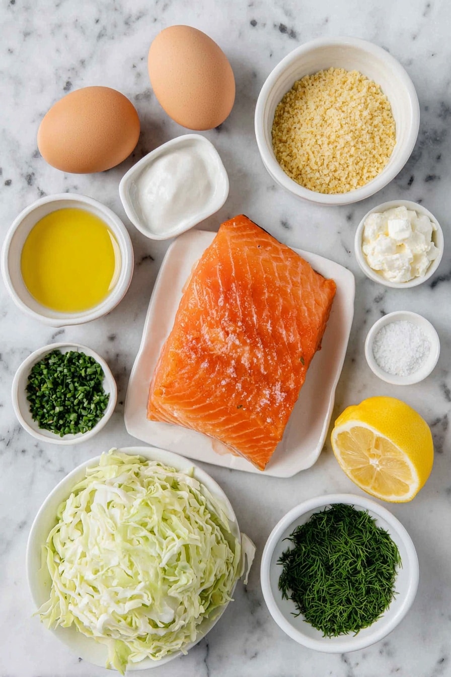 Delicious Salmon Burgers with Fresh Slaw Recipe - Ingredients