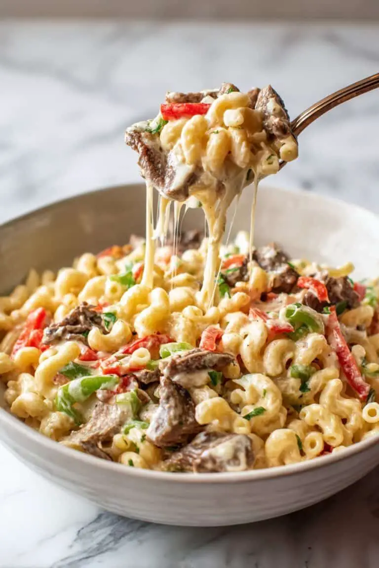 Philly Cheesesteak Pasta Recipe