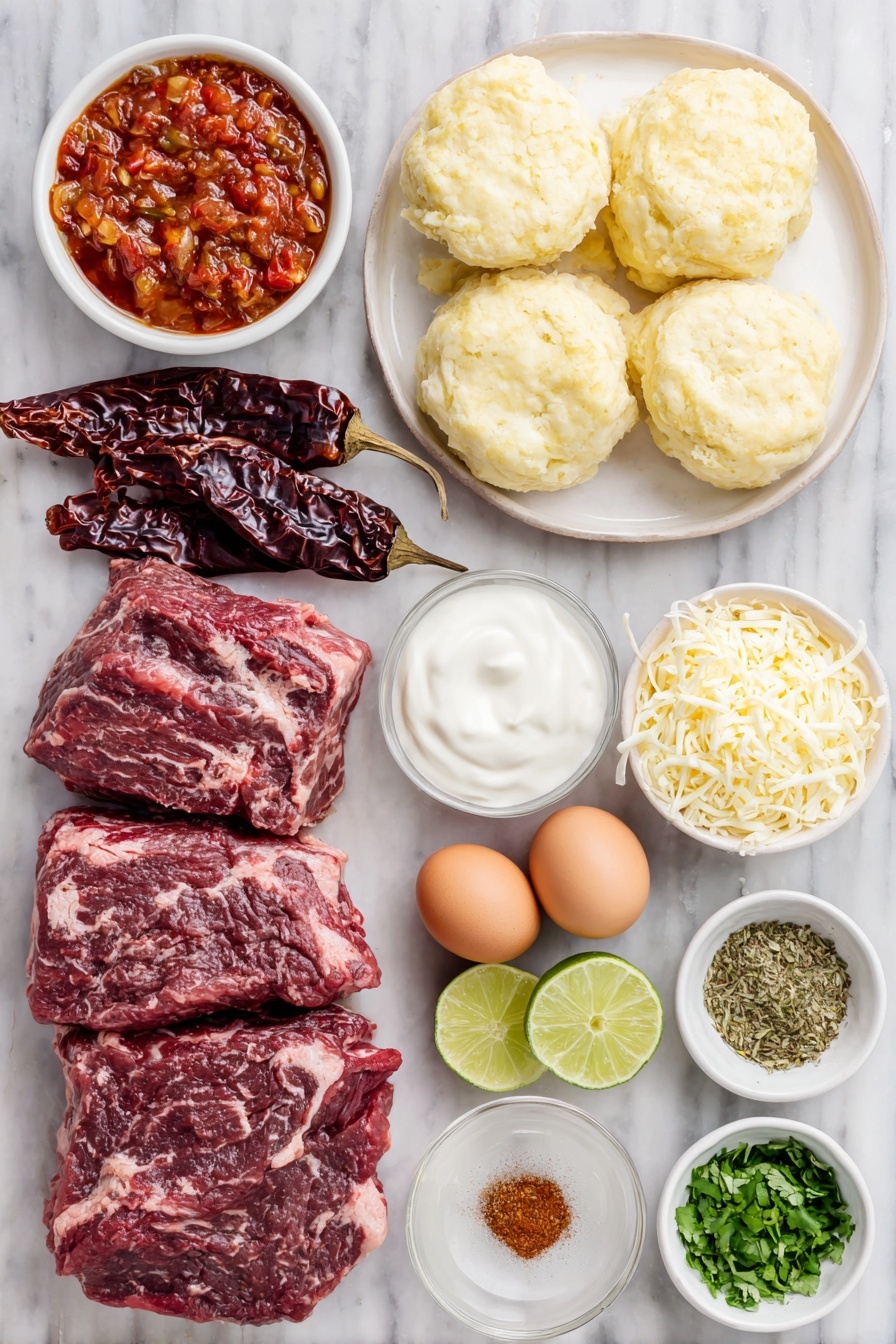 Cheesy Barbacoa Biscuit Casserole Recipe - Ingredients