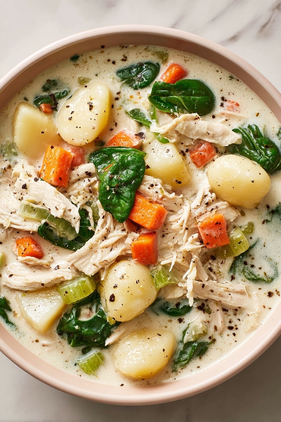 Creamy Chicken Gnocchi Soup Recipe - Serving