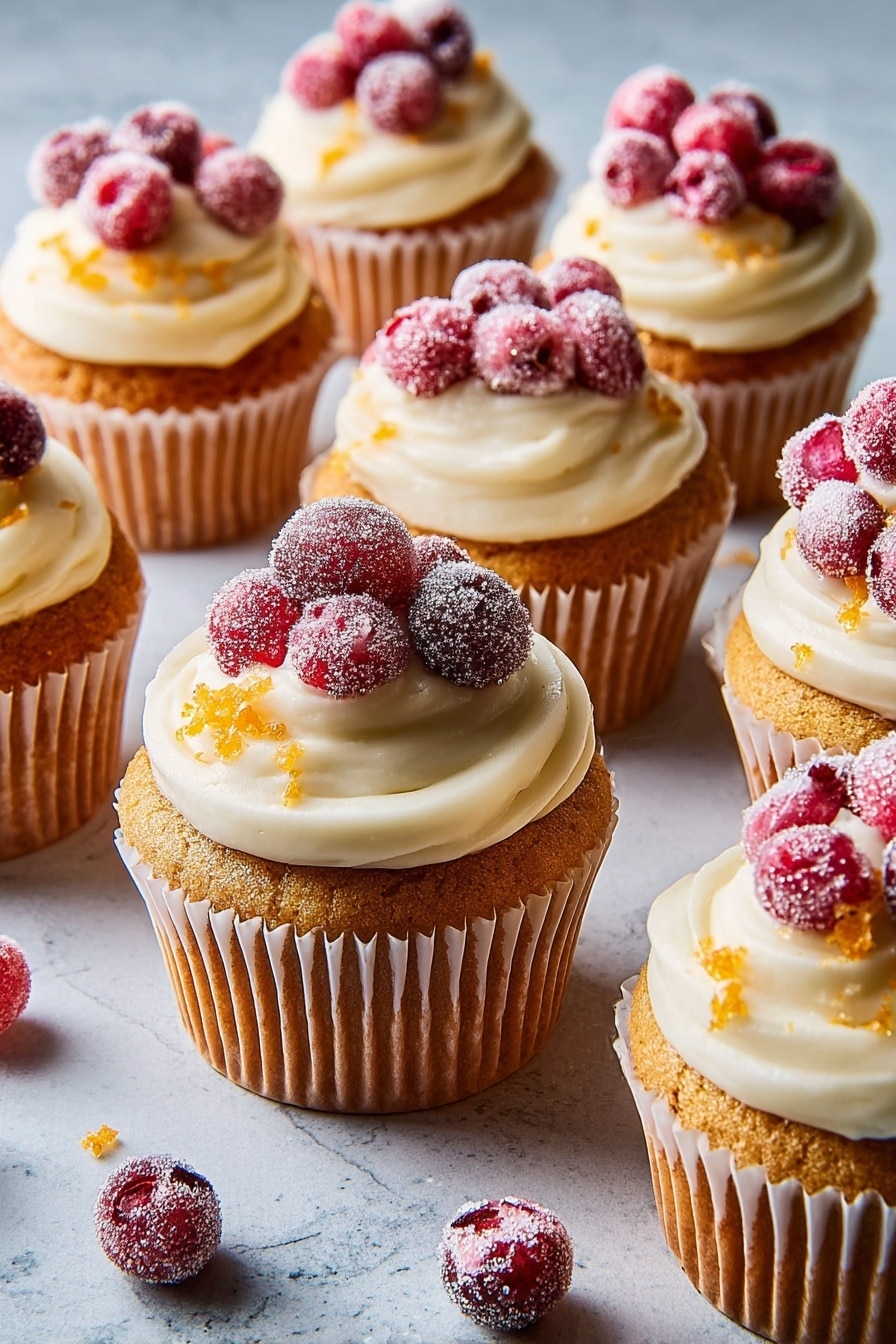 Cranberry Bliss Cupcakes with White Chocolate Recipe - Serving