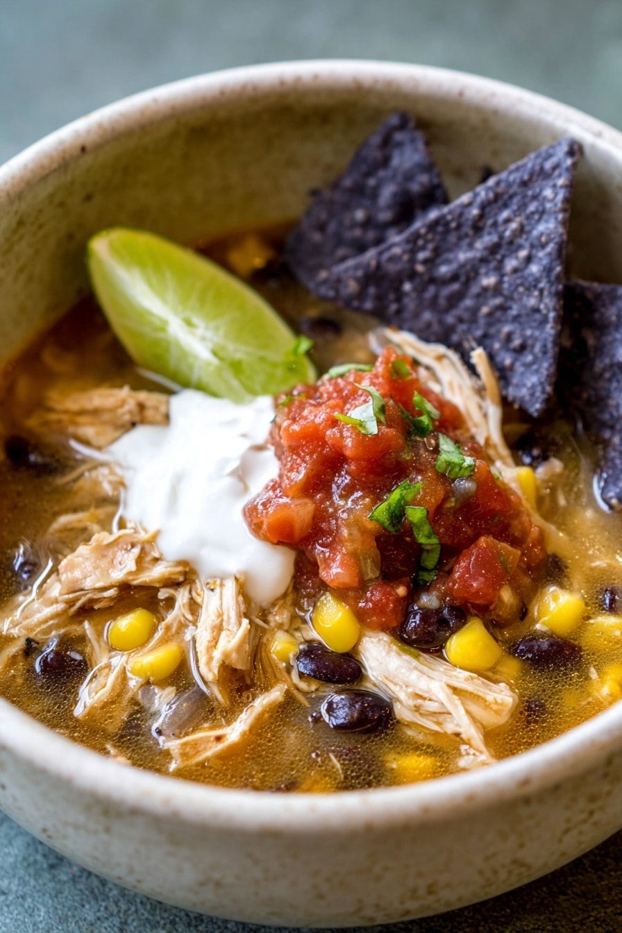 Healthy Chicken Tortilla Soup Recipe - Serving