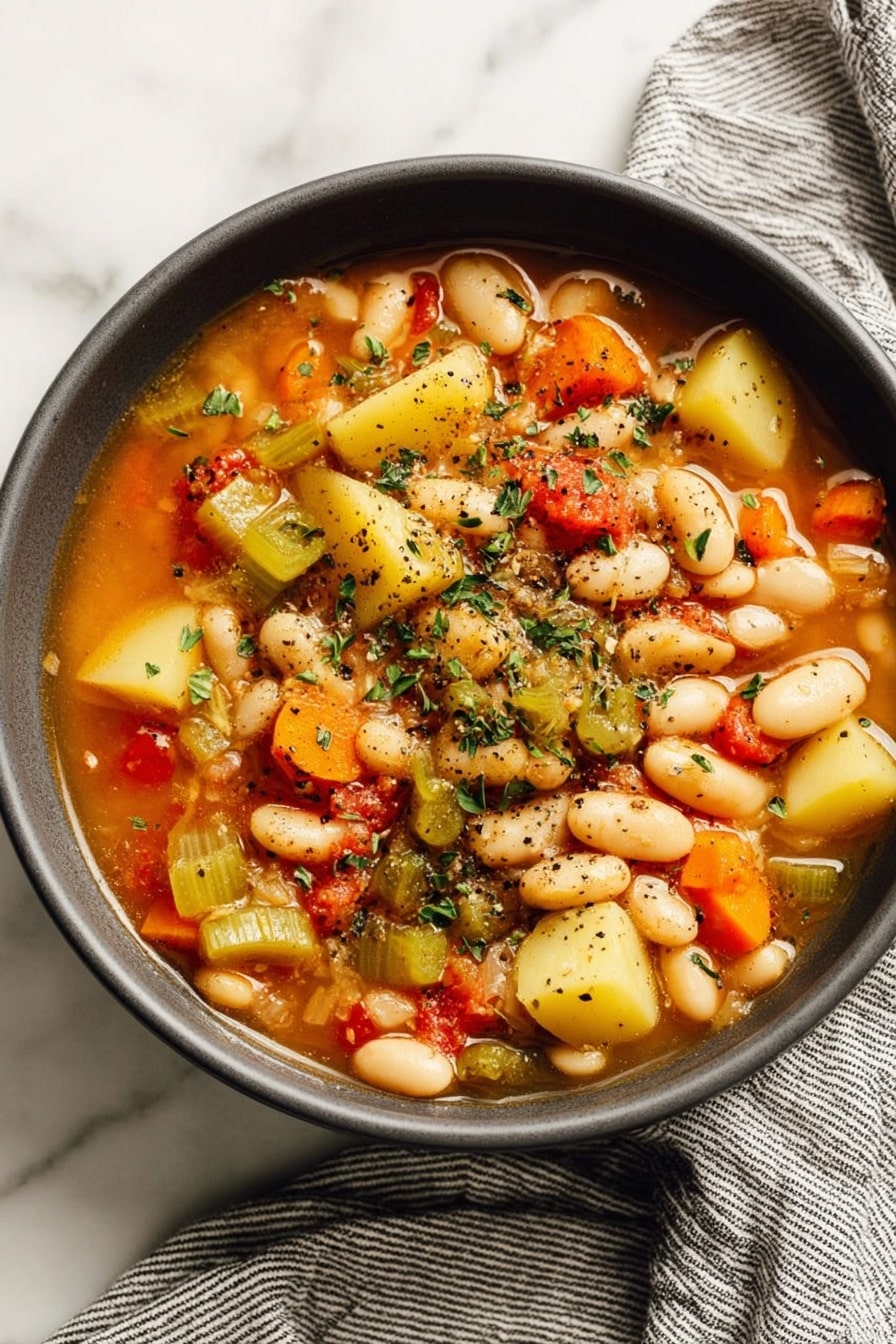 Hearty White Bean Stew Recipe - Serving