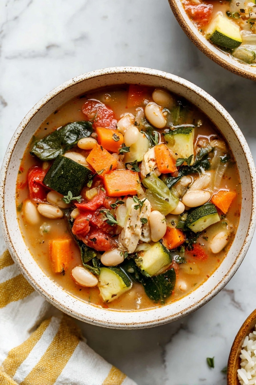 Tuscan Chicken Vegetable Stew Recipe - Serving
