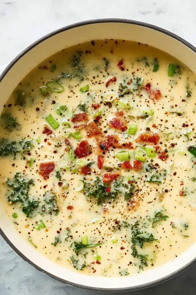 Colcannon Soup with Kale and Bacon Recipe