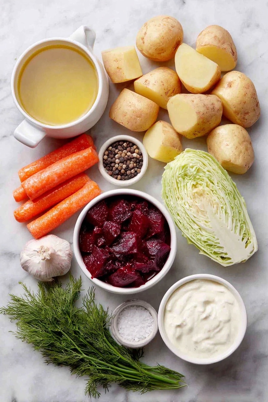 Easy Borscht Soup Recipe - Ingredients