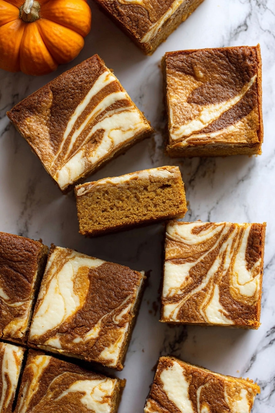 Pumpkin Roll Bars with Cream Cheese Swirl Recipe - Recipe Step