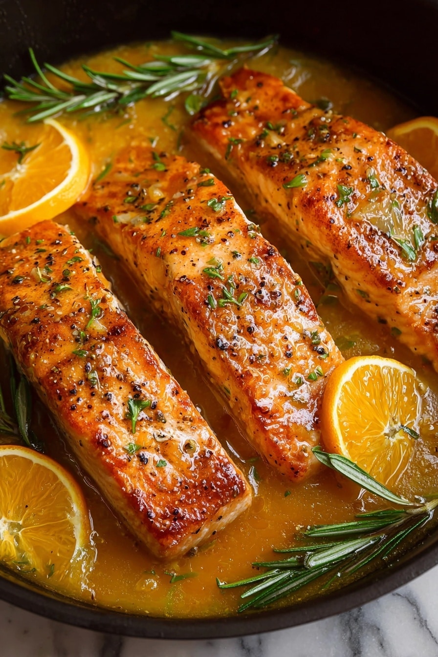 Orange Rosemary Salmon Skillet Recipe - Recipe Step
