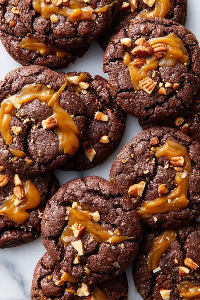Chocolate Turtle Cookies Recipe
