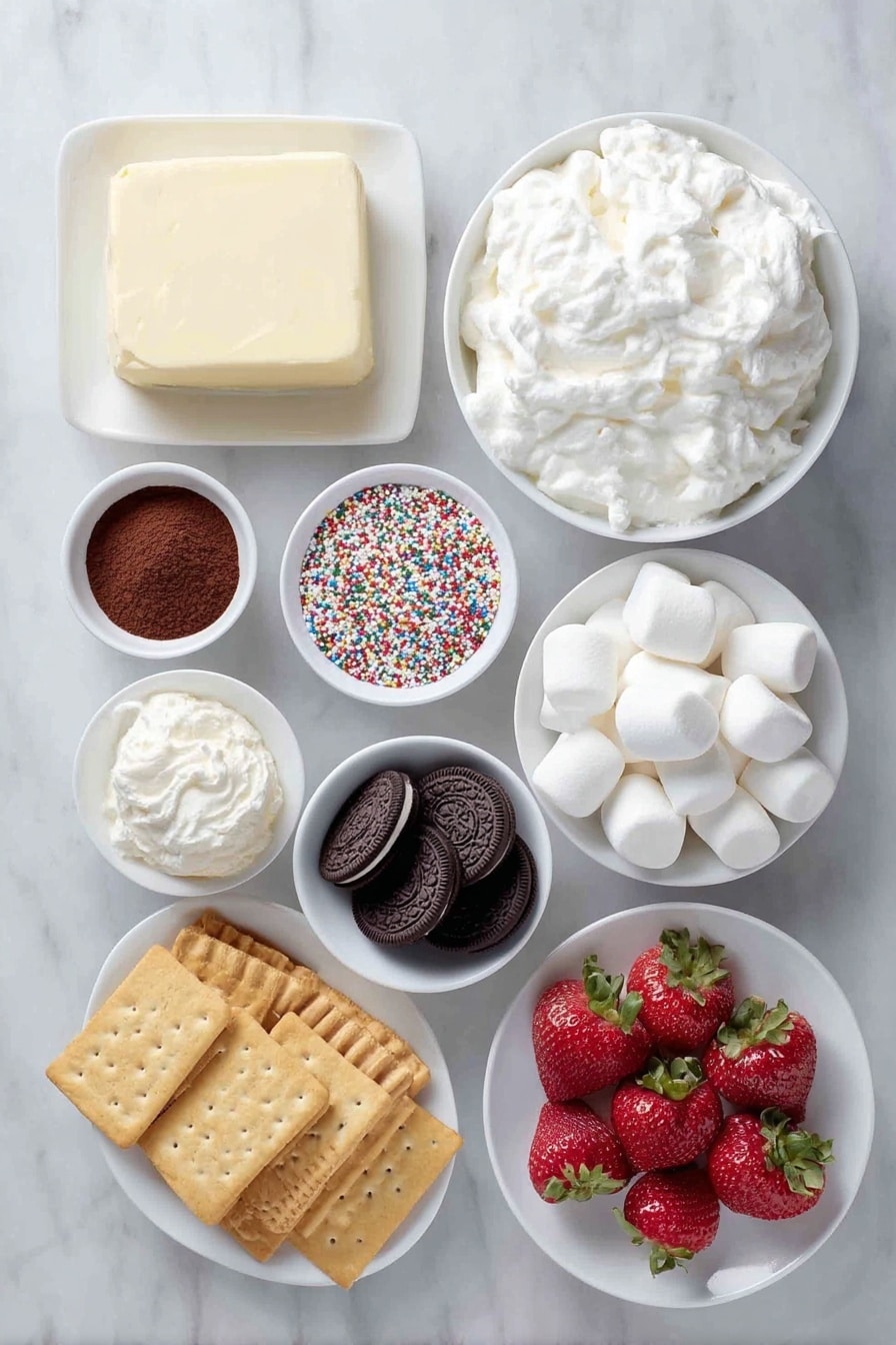 Hot Cocoa Dip with Marshmallow Fluff Recipe - Ingredients
