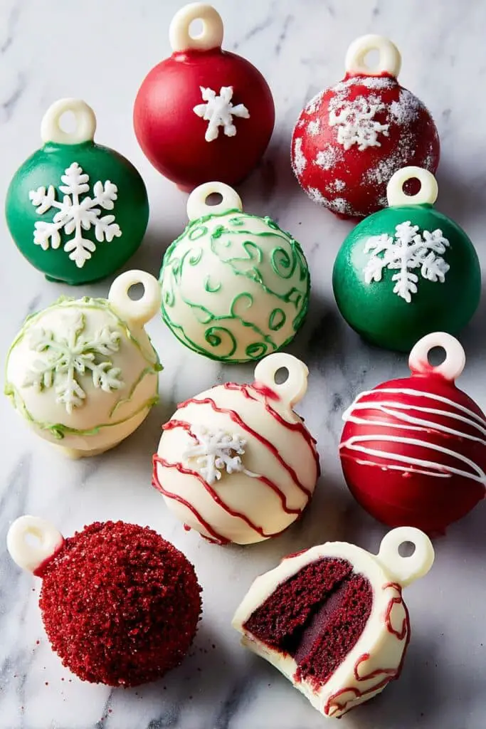 Red Velvet Cake Ball Ornaments Recipe