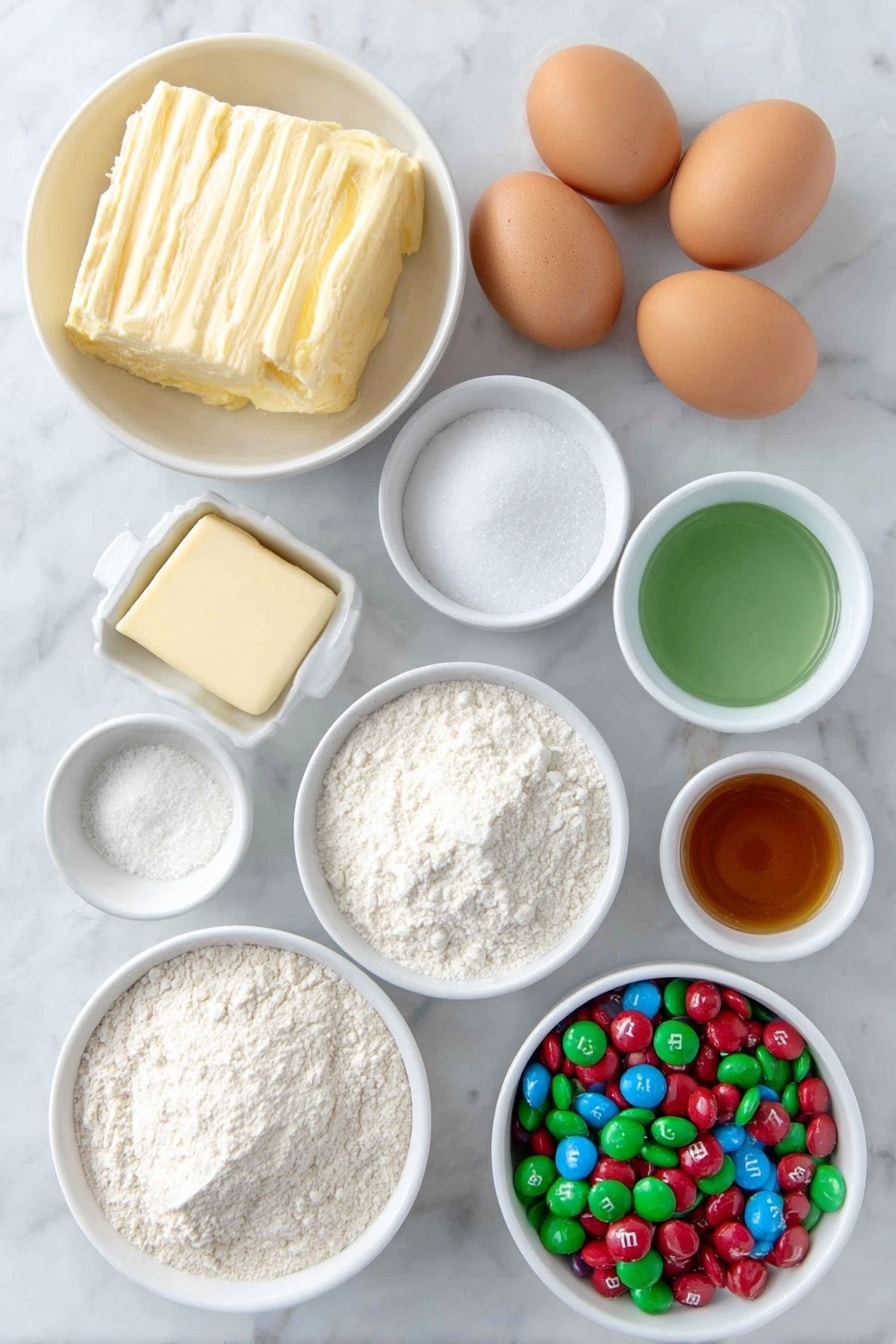 Grinch Cookies with M&Ms Recipe - Ingredients