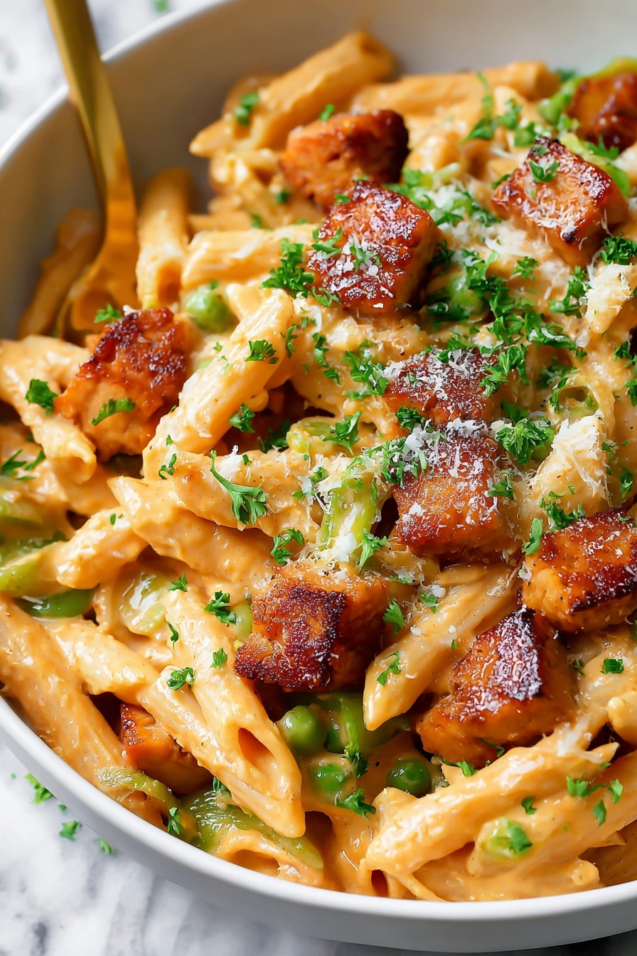 Spicy Chipotle Chicken Pasta Recipe - Serving