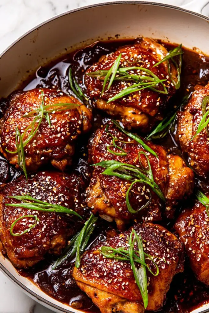Braised Chicken Thighs with Soy and Sesame Recipe
