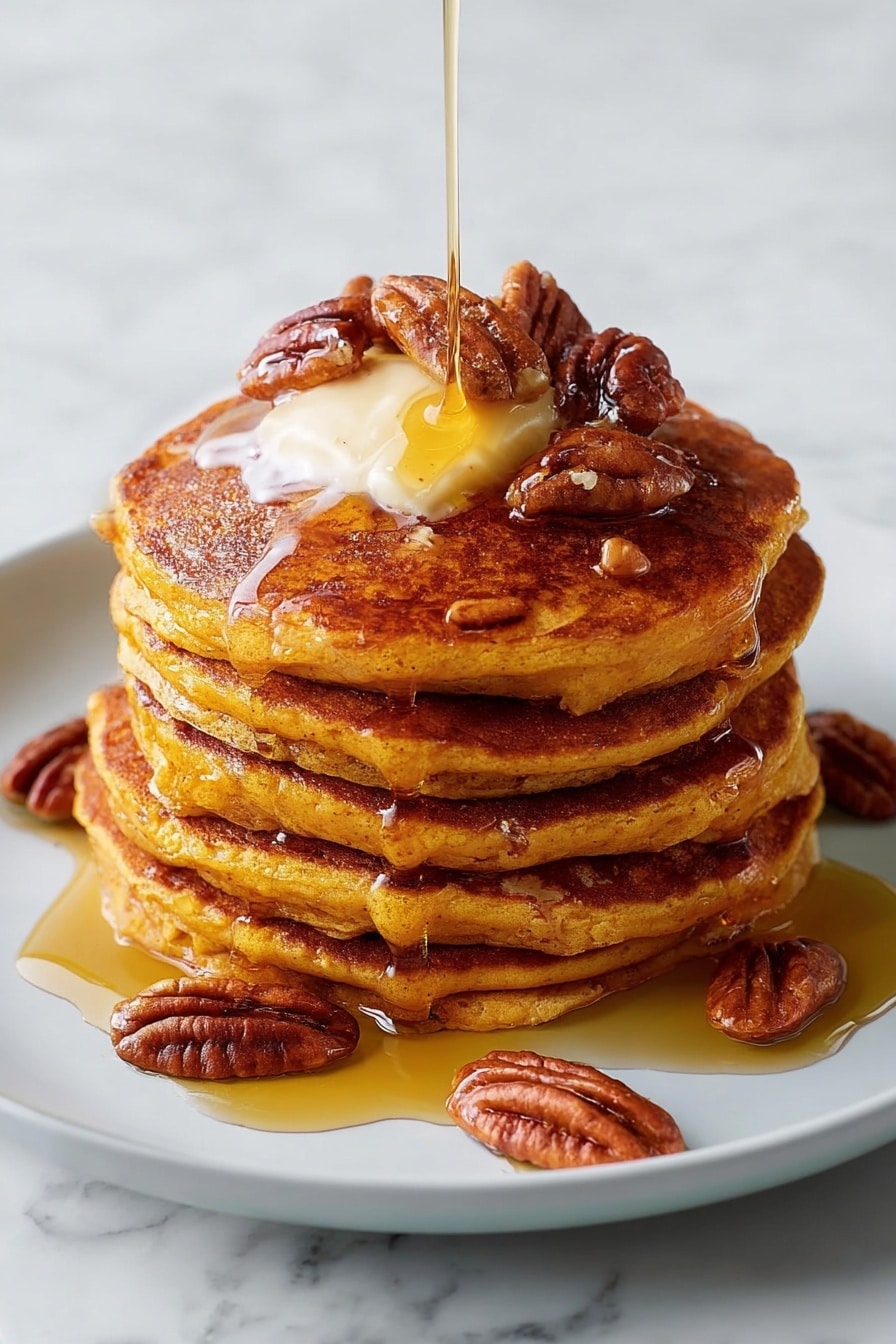Pumpkin Pancakes Recipe - Serving