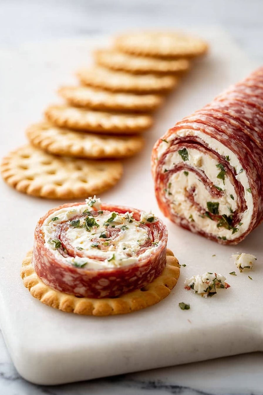 Salami Cream Cheese Roll-Ups Recipe - Recipe Step