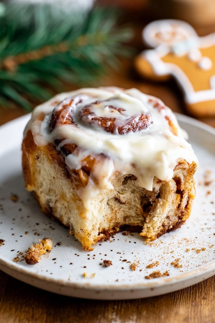 Gingerbread Cinnamon Rolls Recipe - Serving
