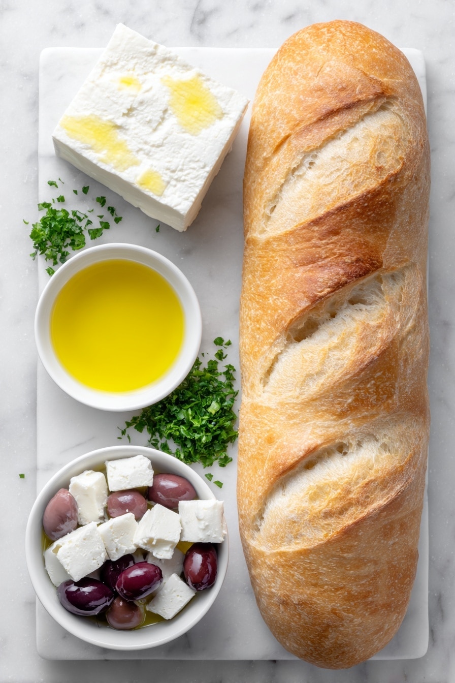 Whipped Feta Crostini Appetizer Recipe - Ingredients