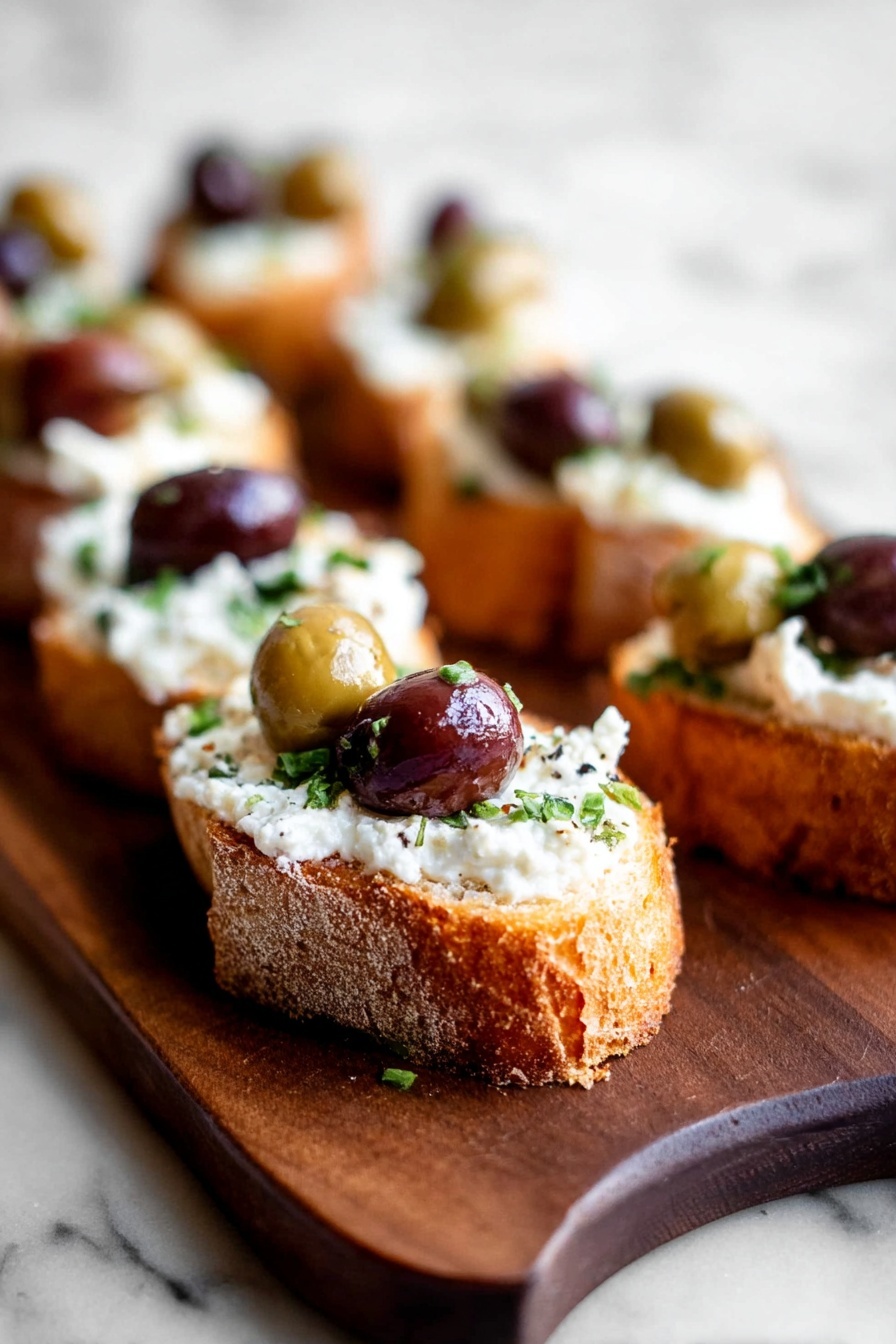 Whipped Feta Crostini Appetizer Recipe - Serving