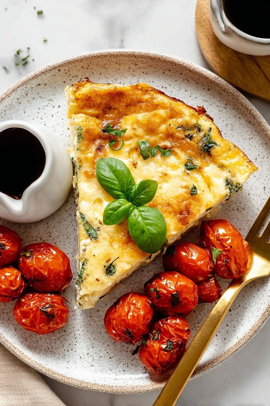 Caprese Frittata with Fresh Tomatoes Recipe - Serving