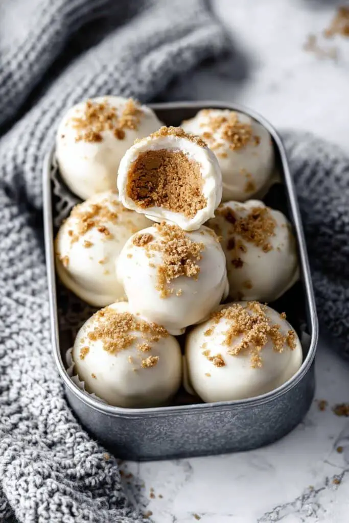 Gingerbread Truffles with White Chocolate Coating Recipe