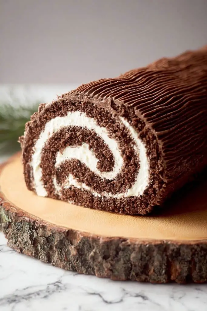 Decadent Chocolate Yule Log Cake Recipe