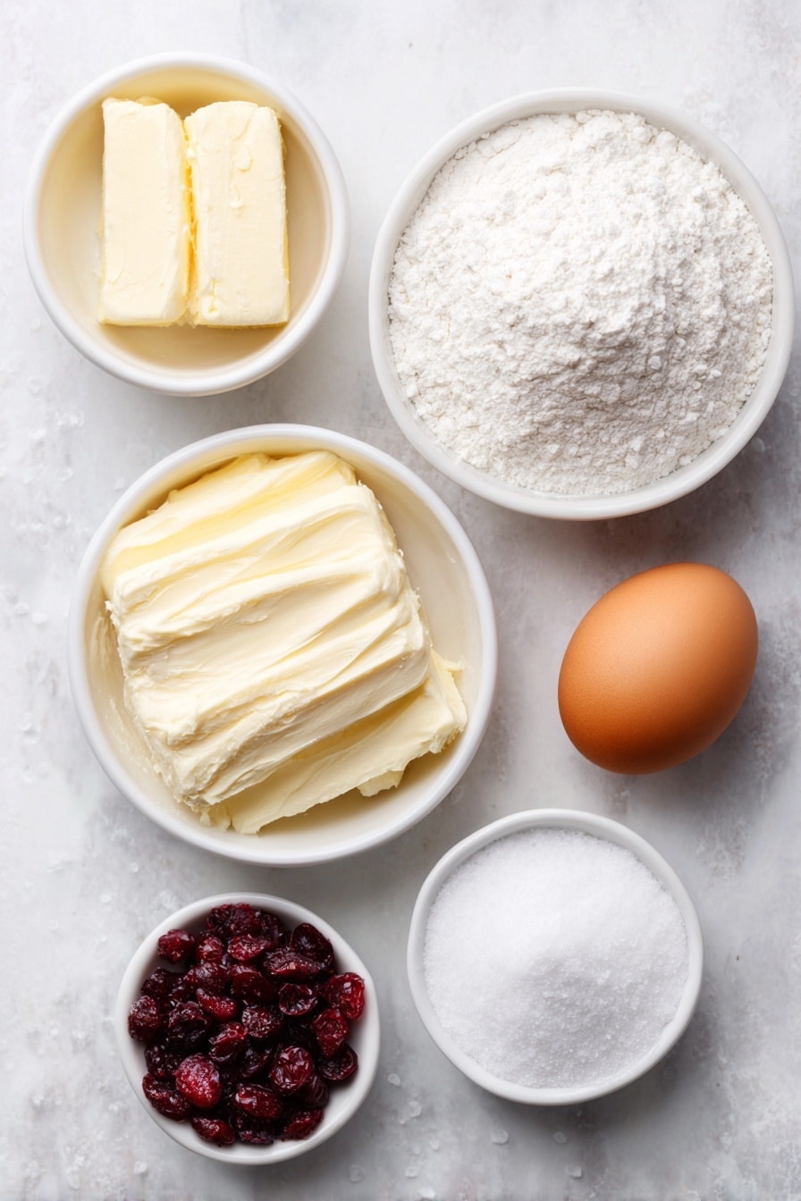 Cranberry Orange Shortbread Cookies Recipe - Ingredients