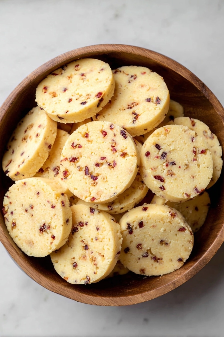 Cranberry Orange Shortbread Cookies Recipe - Serving