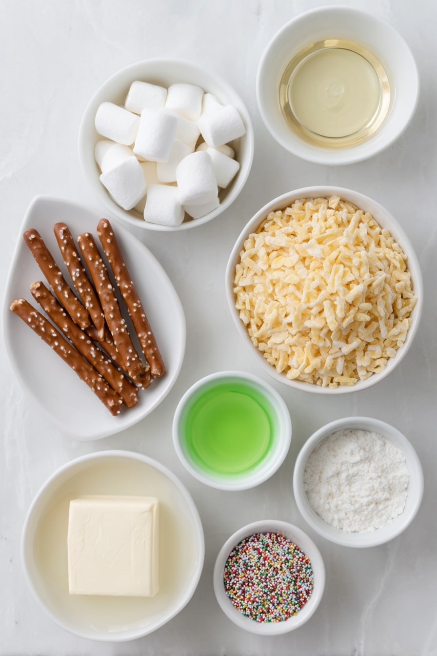 Christmas Tree Rice Krispie Treats Recipe - Ingredients