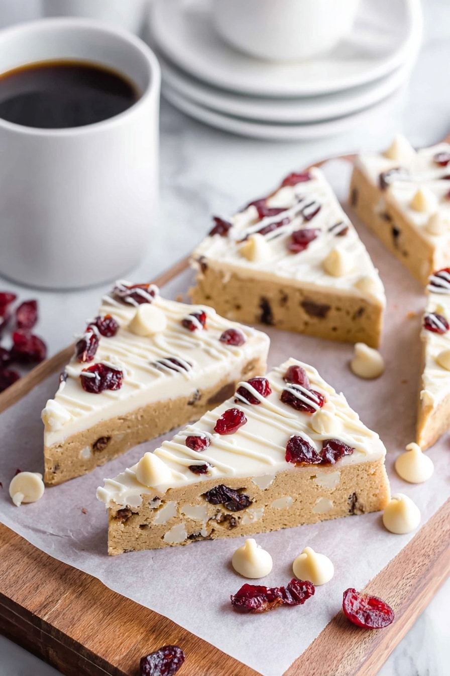 Cranberry White Chocolate Bliss Bars Recipe - Serving