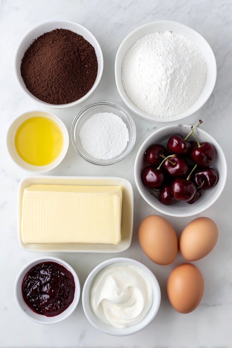 Cherry Cheesecake with Oreo Crust Recipe - Ingredients