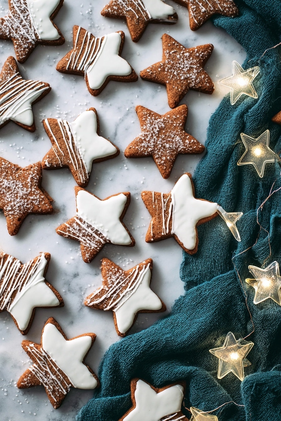 White Chocolate Gingerbread Star Cookies Recipe - Recipe Step