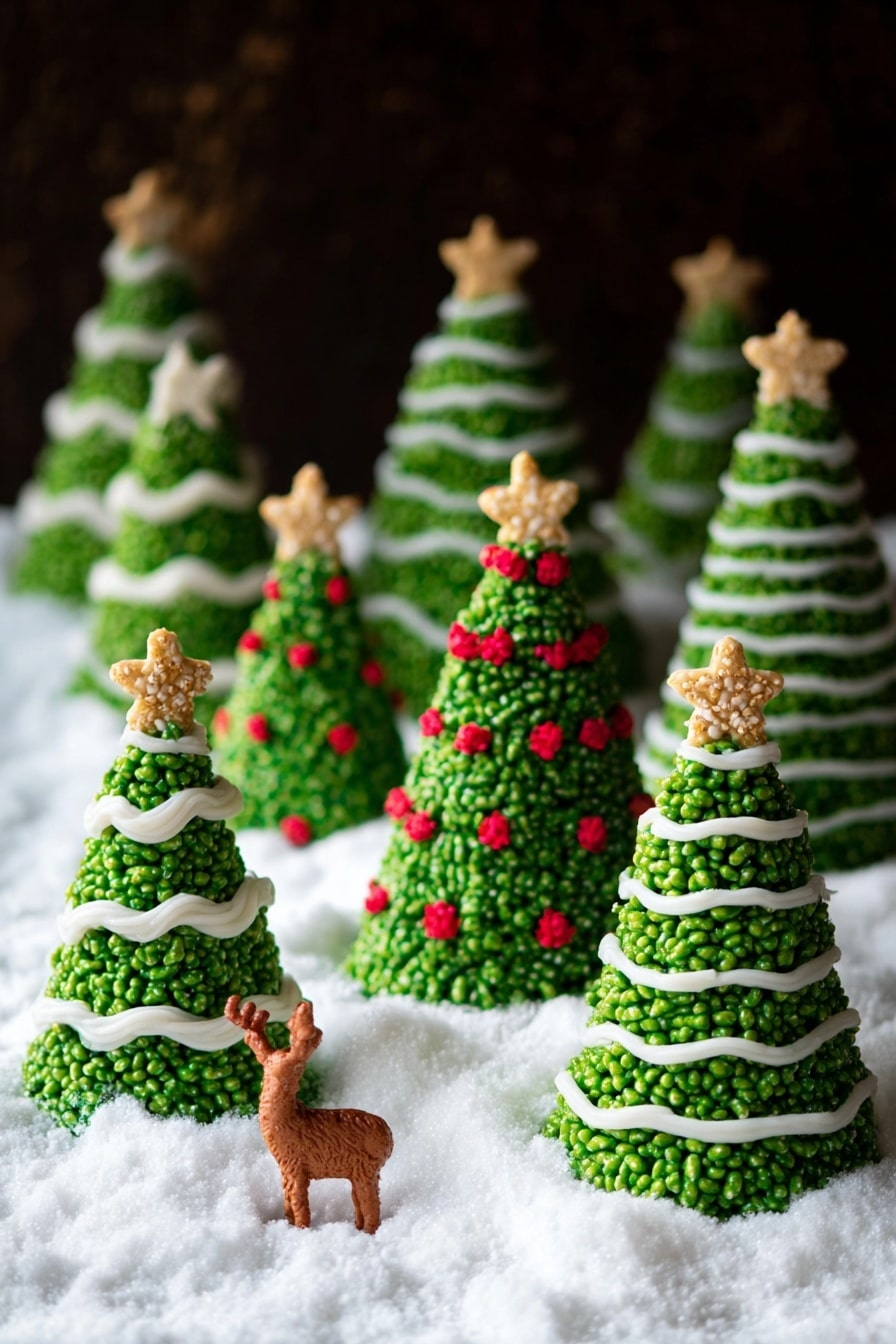 Christmas Tree Rice Krispies Treats Recipe - Serving