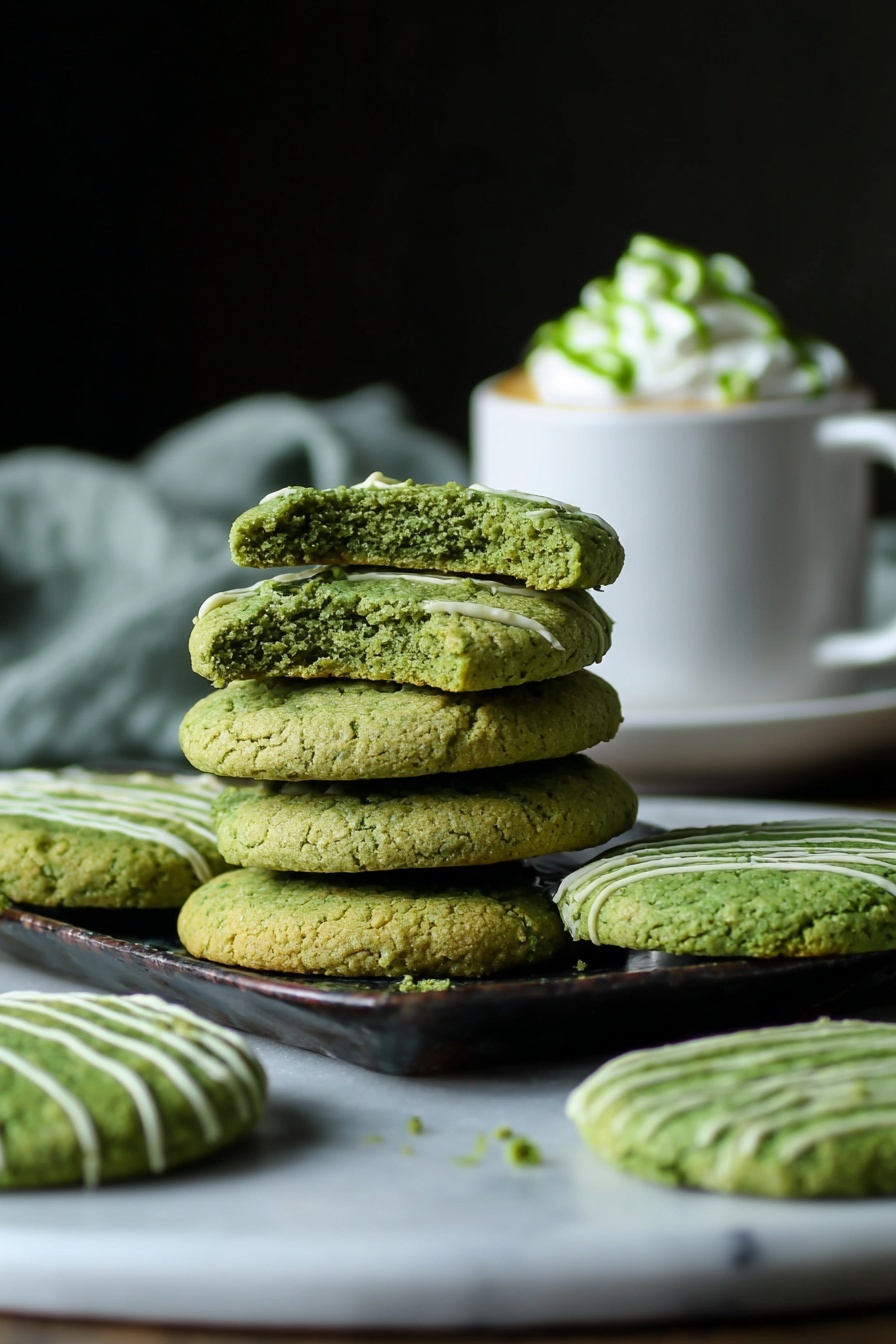 Matcha Green Tea Shortbread Cookies Recipe - Serving