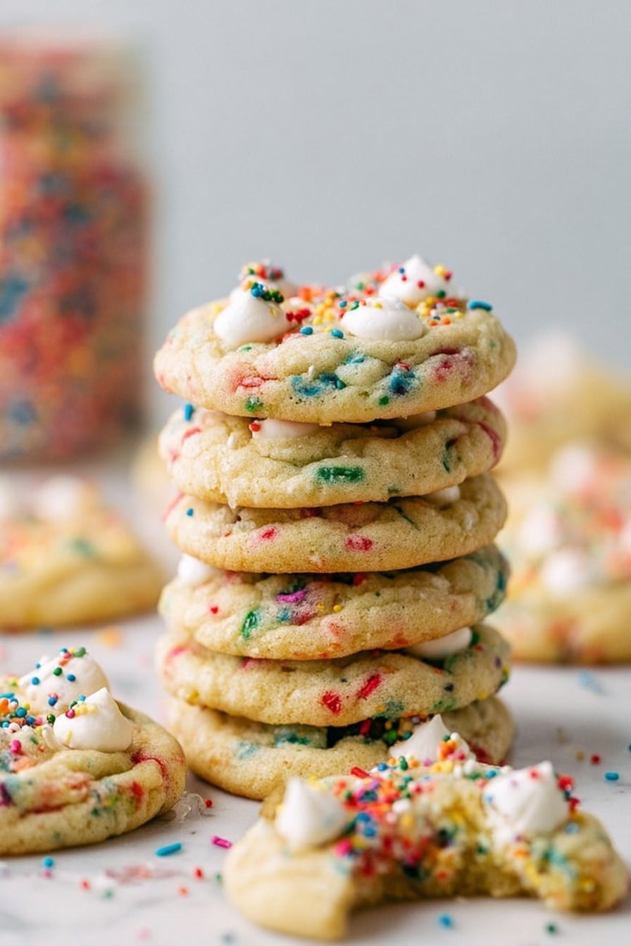 Funfetti Cheesecake Pudding Cookies Recipe - Serving