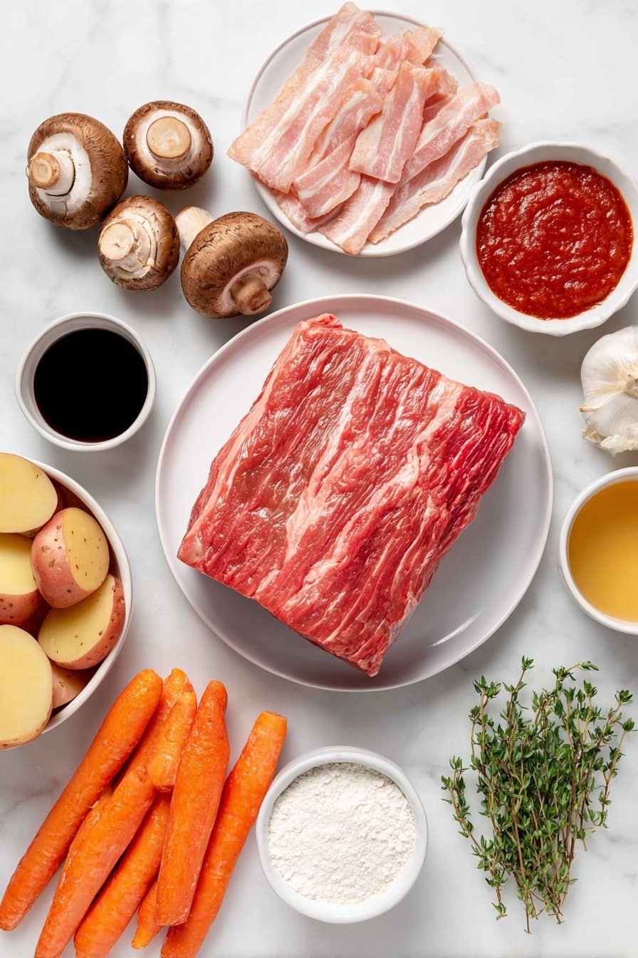 Slow Cooker Beef Bourguignon Recipe - Ingredients