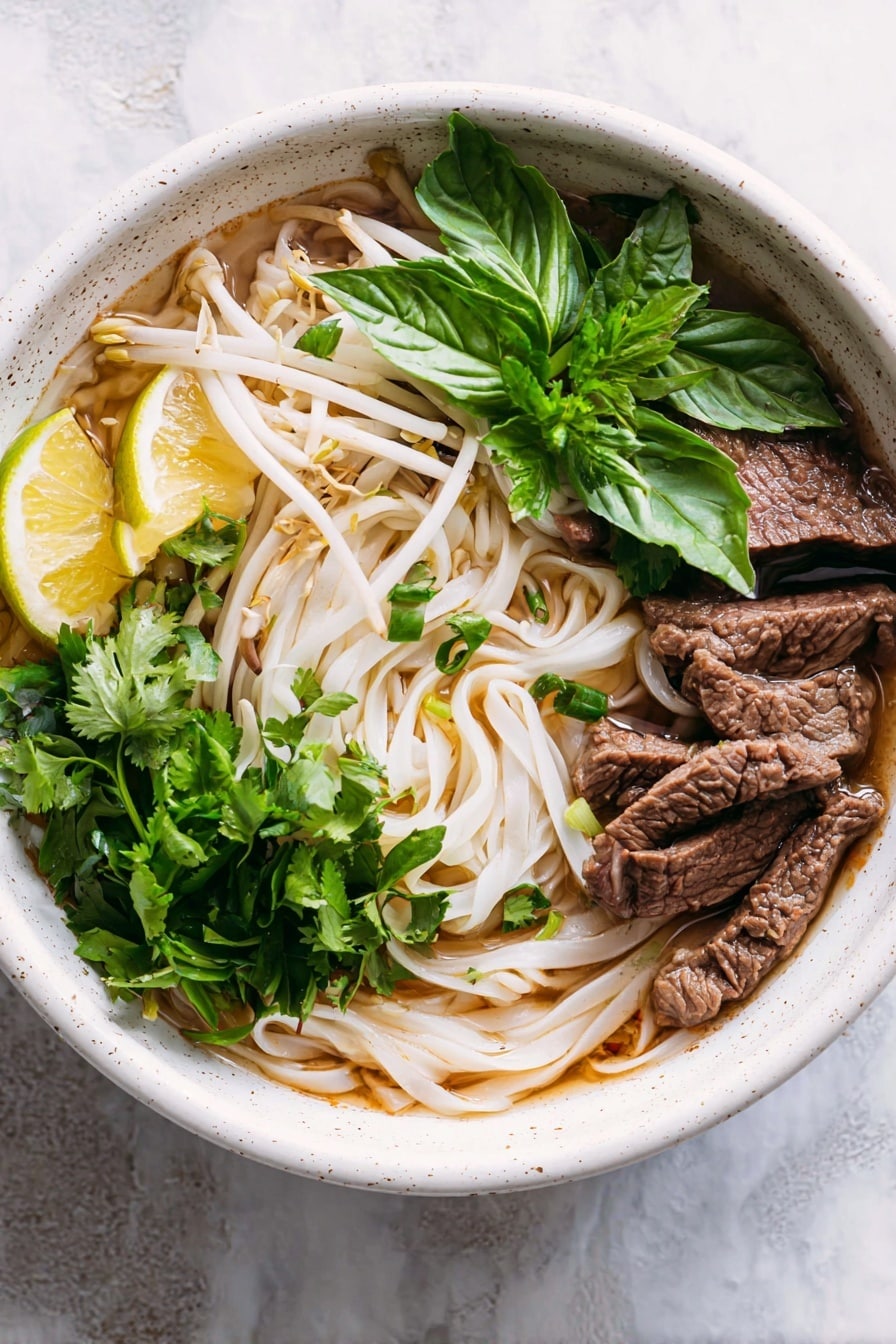Vietnamese Beef Noodle Soup Recipe - Serving