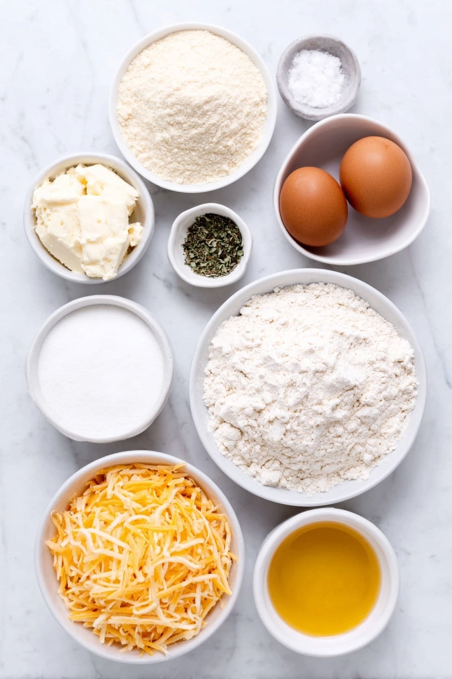 Cheddar Garlic Quick Bread Recipe - Ingredients