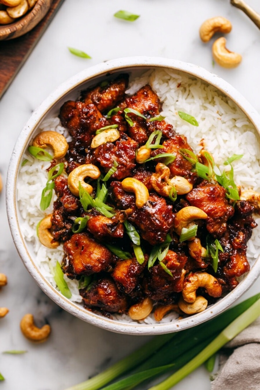 Slow Cooker Cashew Chicken Recipe - Serving