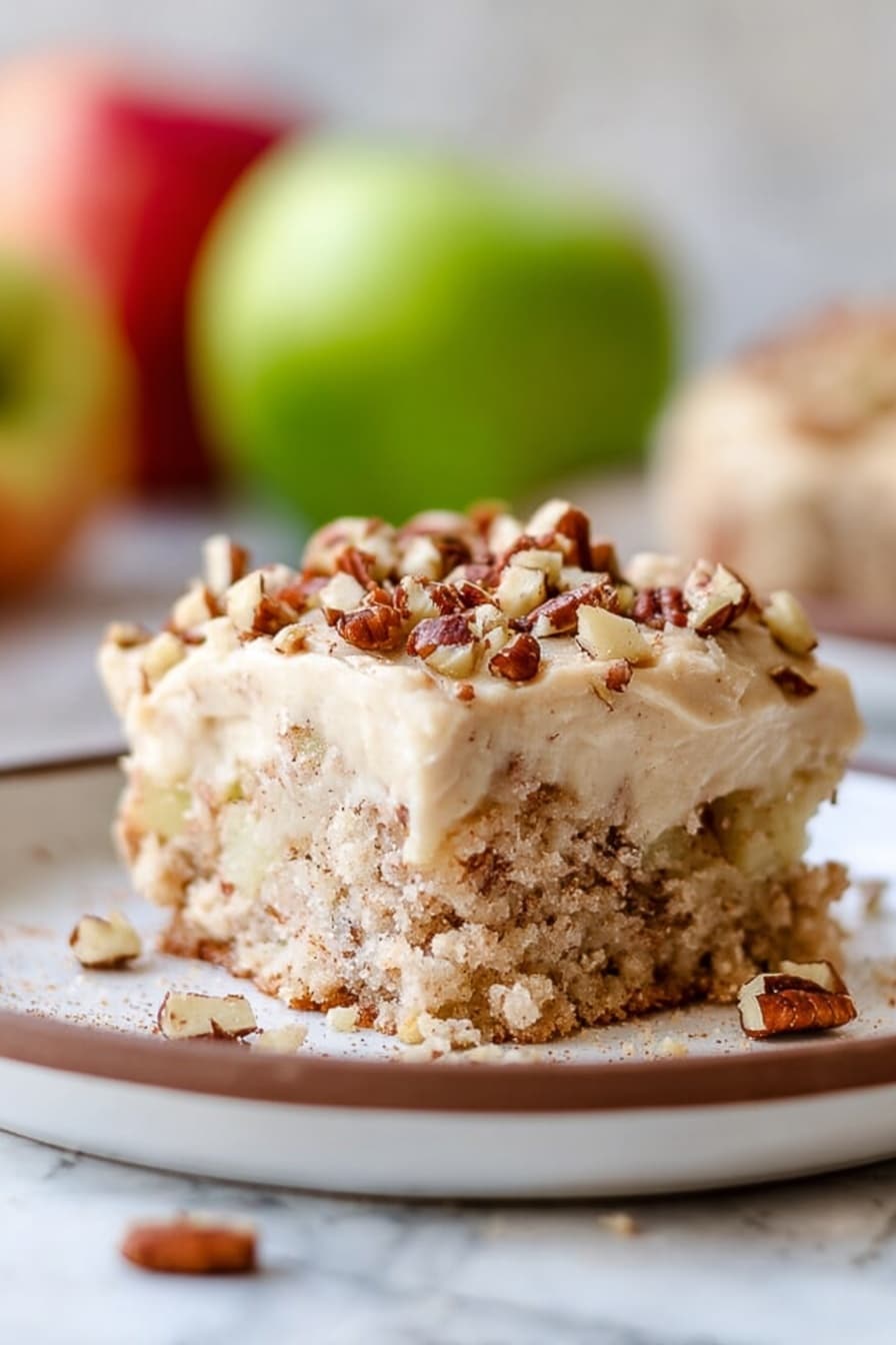 Apple Pecan Spice Cake with Brown Sugar Frosting Recipe - Recipe Step