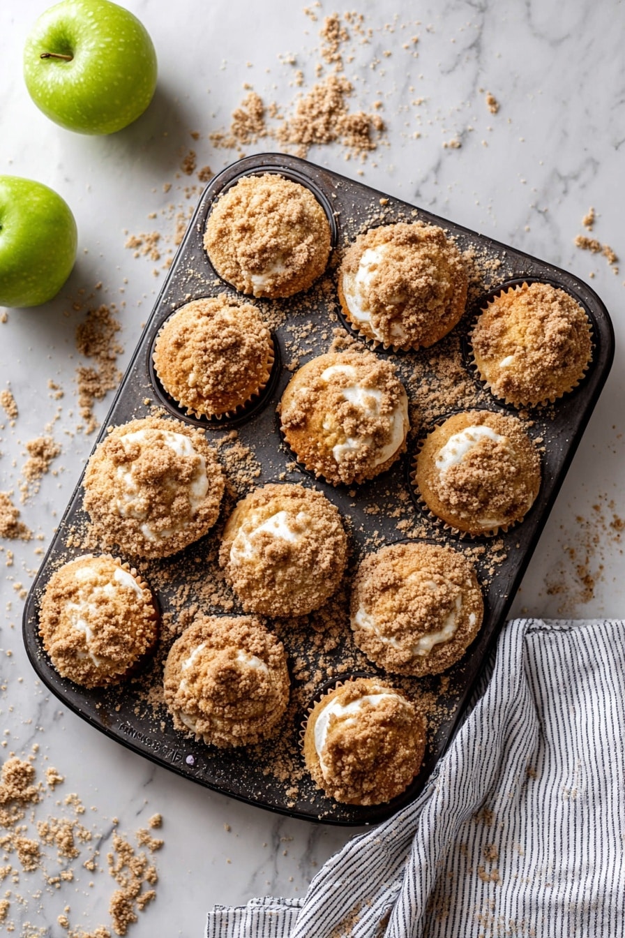 Apple Crisp Muffins Recipe - Serving