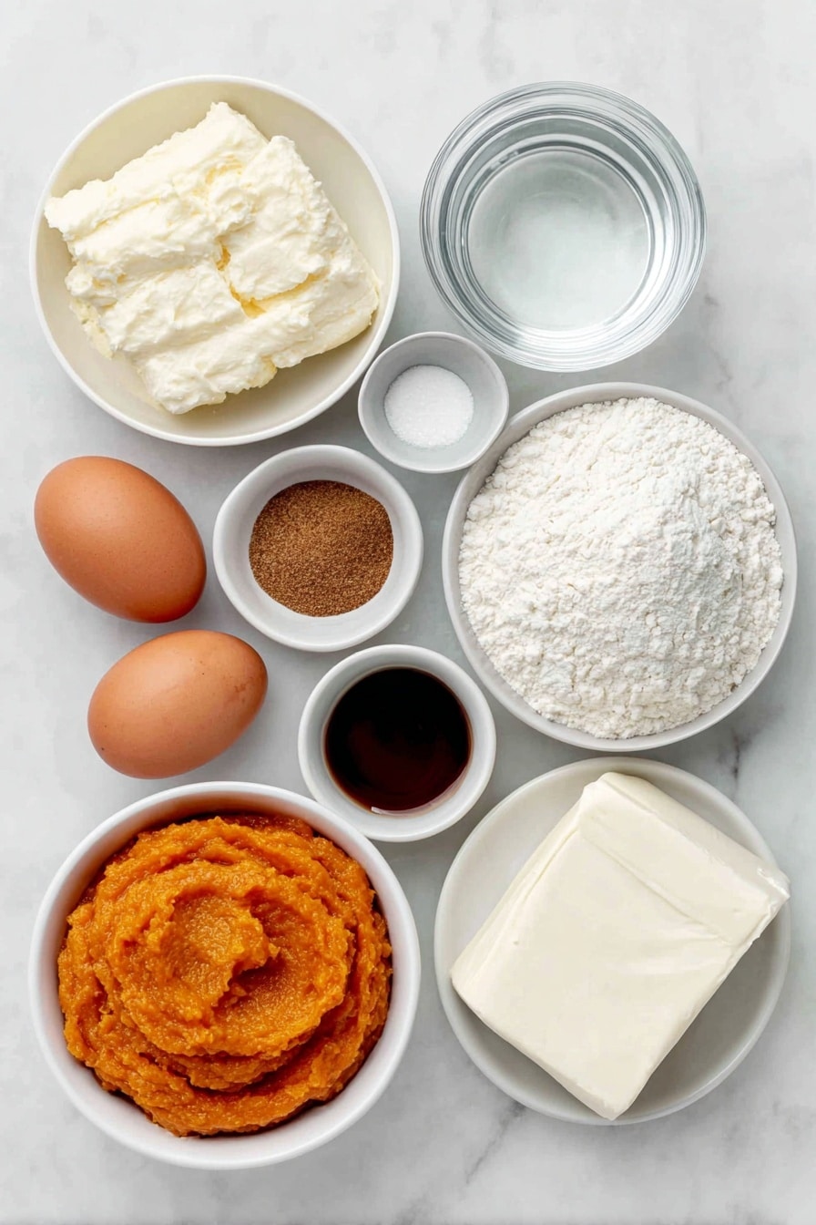 Pumpkin Roll Bars with Cream Cheese Swirl Recipe - Ingredients