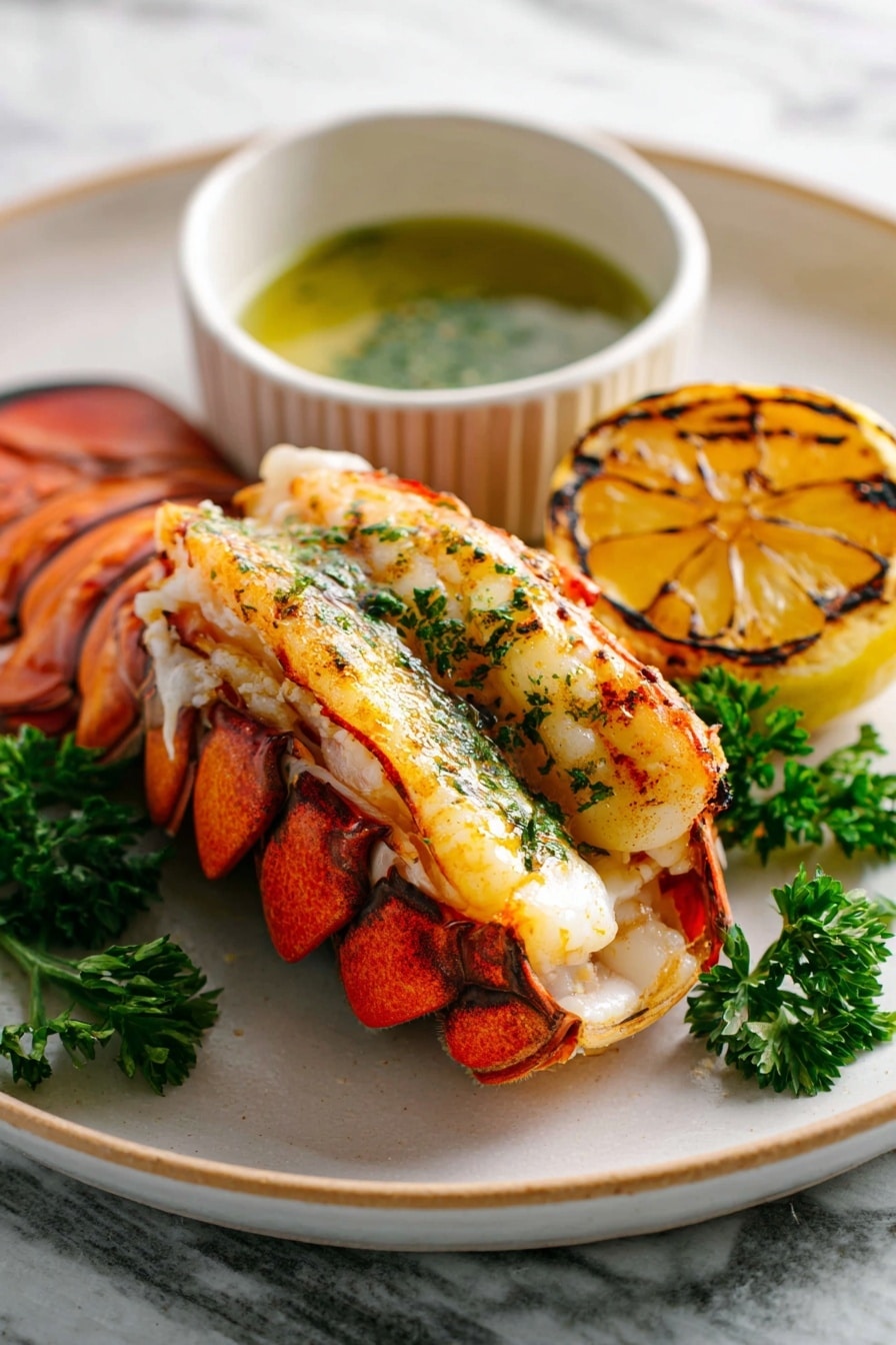 Garlic Butter Lobster Tails Recipe - Serving