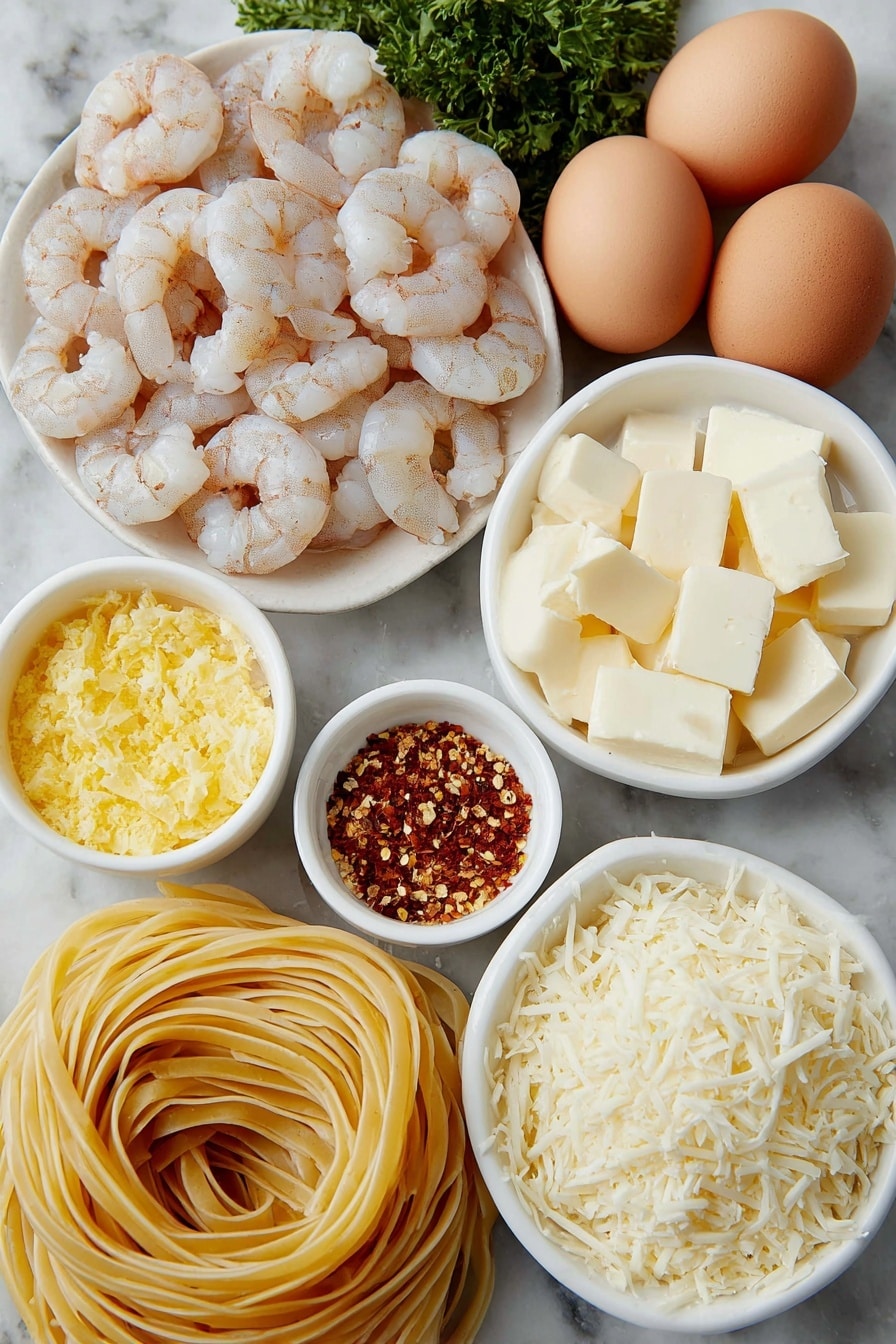 Creamy Lemon Shrimp Pasta Recipe - Ingredients