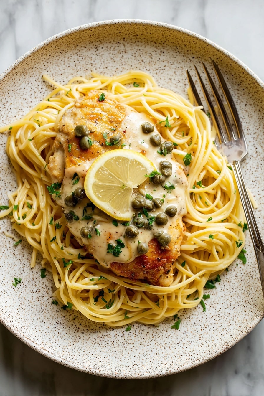 Creamy Chicken Piccata Recipe - Serving